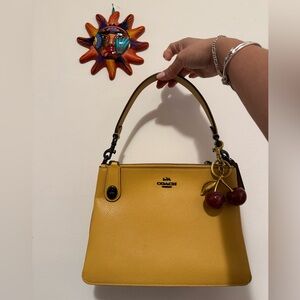 Coach Mustard Leather Pouch